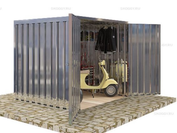 Гараж для Мопедов с Плоской Крышей Стандартный SKOGGY 2м