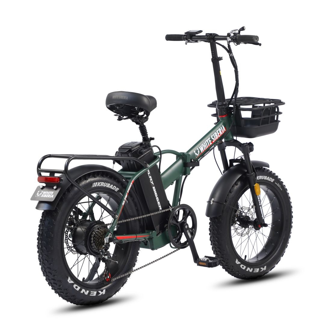 Электровелосипед WHITE SIBERIA SLAV PRO 1000W (матовый зеленый)(МР)