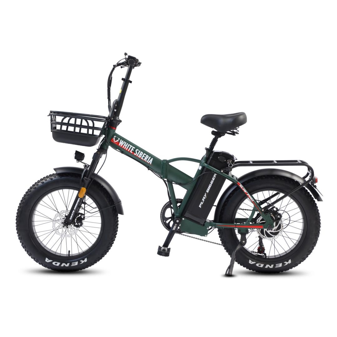 Электровелосипед WHITE SIBERIA SLAV PRO 1000W (матовый зеленый)(МР)
