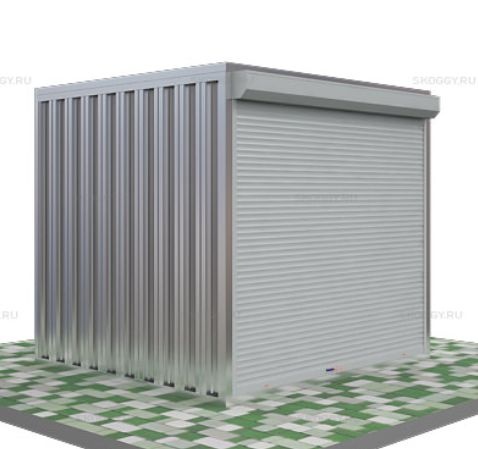 Металлический Гараж с Плоской Крышей и Рольставнями Стандартный SKOGGY 2м