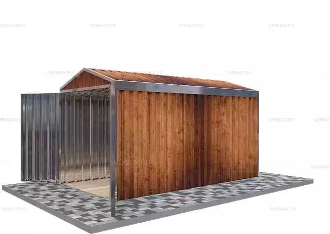 Гараж с Двускатной Крышей Стандартный SKOGGY 4м