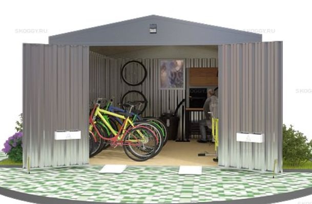 Гараж для автомобиля SKOGGY с распашными воротами 4 м
