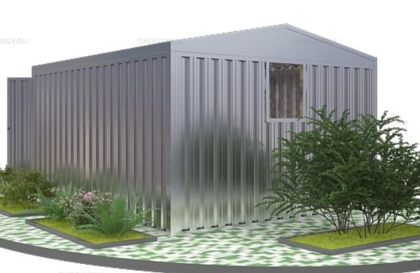 Гараж для автомобиля SKOGGY с распашными воротами 4 м