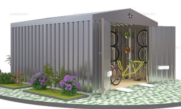 Гараж для автомобиля SKOGGY с распашными воротами 4 м