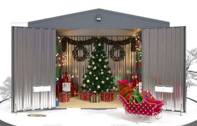 Металлический Гараж с Увеличенной Шириной и Высотой SKOGGY 3 м