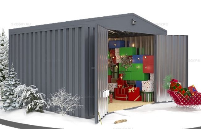 Металлический Гараж с Увеличенной Шириной и Высотой SKOGGY 3 м