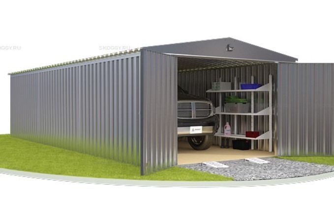 Гараж для автомобиля SKOGGY 3 х 8 м с увеличенной высотой