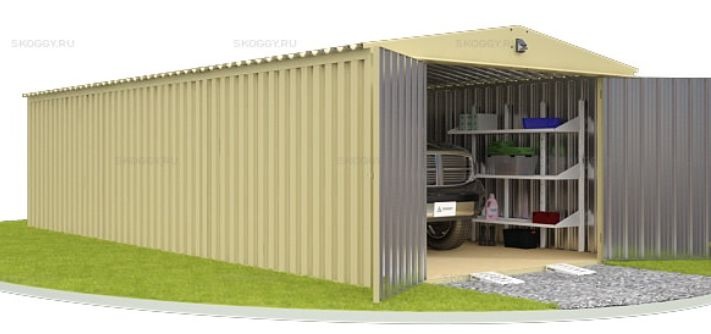 Гараж для автомобиля SKOGGY 3 х 8 м с увеличенной высотой