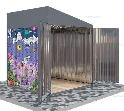 Гараж для Хранения с Односкатной Крышей Стандартный SKOGGY 2м