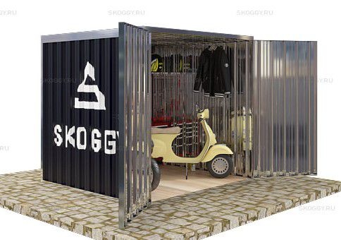 Гараж для Мопедов с Плоской Крышей Стандартный SKOGGY 2м