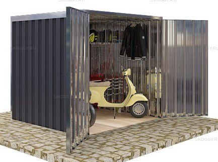 Гараж для Мопедов с Плоской Крышей Стандартный SKOGGY 2м