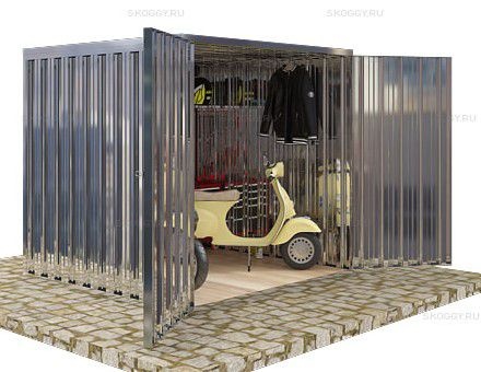 Гараж для Мопедов с Плоской Крышей Стандартный SKOGGY 2м