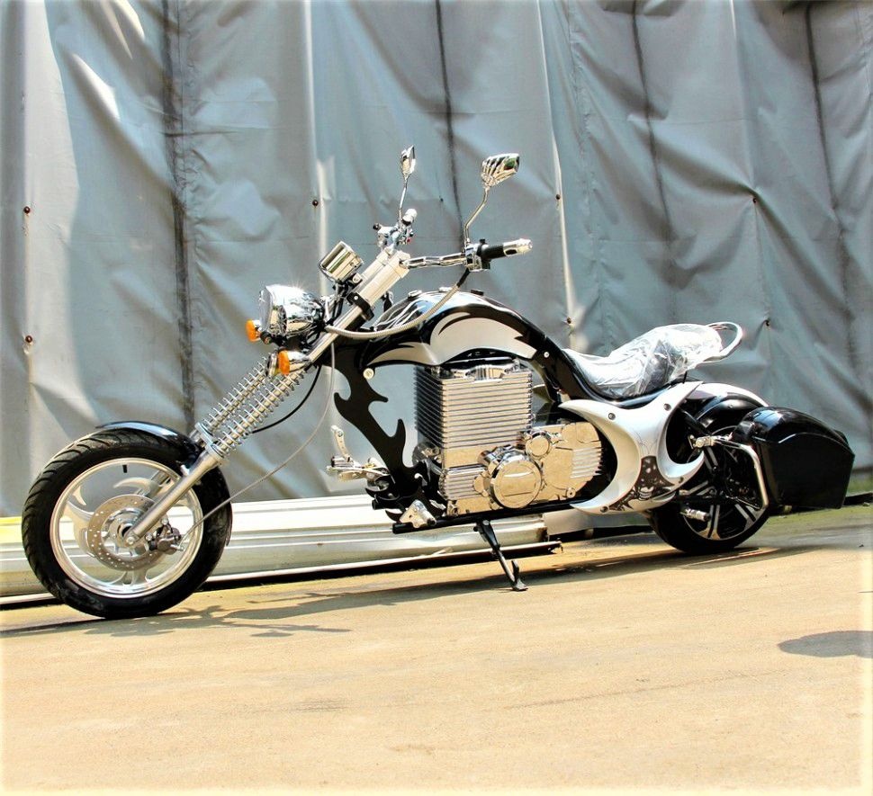 Электромотоцикл GreenCamel Чоппер C200 (72V 3000W R15)