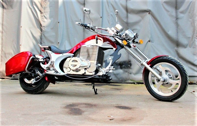 Электромотоцикл GreenCamel Чоппер C200 (72V 3000W R15)