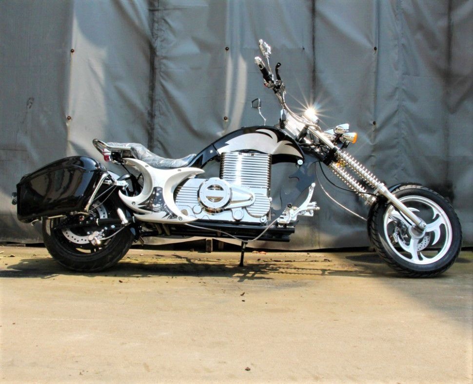 Электромотоцикл GreenCamel Чоппер C200 (72V 3000W R15)