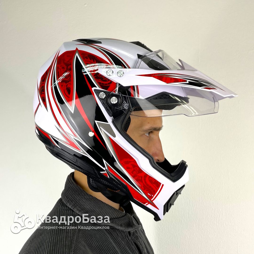 Мотошлем кроссовый Питбаза HWK с визором