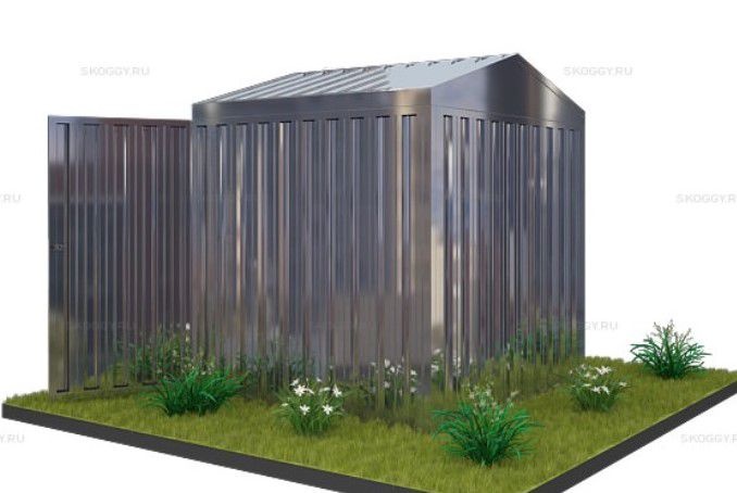 Металлический Гараж SKOGGY 2М Стандартный с двускатной крышей