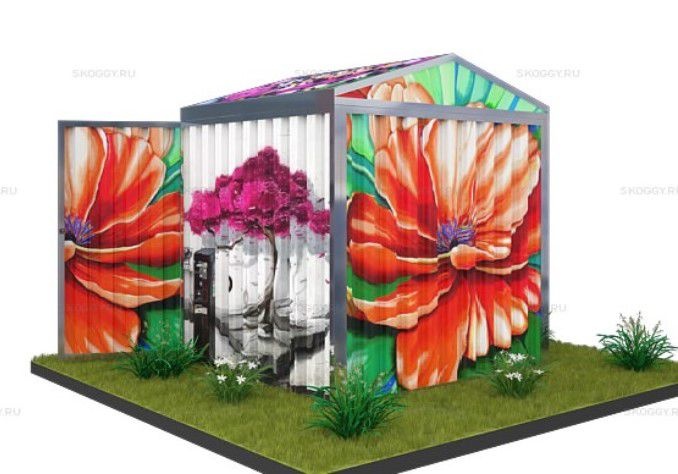 Металлический Гараж SKOGGY 2М Стандартный с двускатной крышей