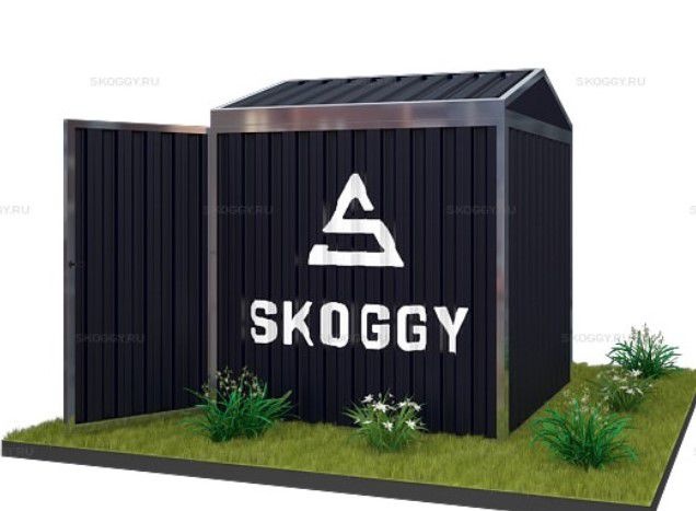 Металлический Гараж SKOGGY 2М Стандартный с двускатной крышей