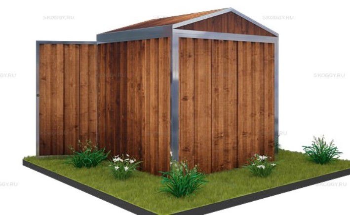 Металлический Гараж SKOGGY 2М Стандартный с двускатной крышей