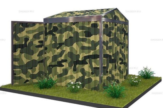 Металлический Гараж SKOGGY 2М Стандартный с двускатной крышей